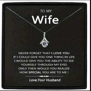 Rhinestone Pendant Necklace Gift Box For Wife